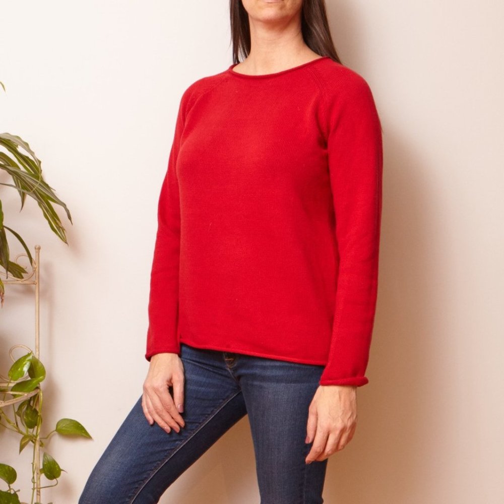 Eddie Bauer Red Crew Neck Sweater